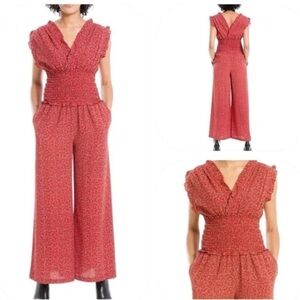 Max Studio Ruffle Jumpsuit. Size Large